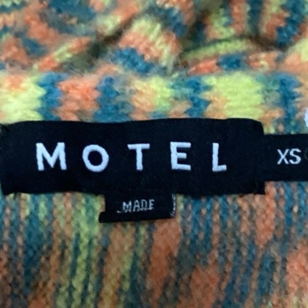 Urban Outfitters Motel Multicolor Striped Space Dye Open Tie Back Tank Top Sz XS - Picture 3 of 3